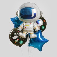 Воздушные шары фольгированные, набор «Космонавт», 5 шт.