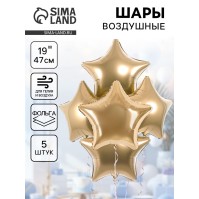 Воздушные шары фольгированные 19" «Шампань», 5 шт.
